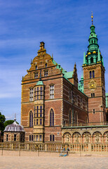 Fototapeta na wymiar Frederiksborg Palace or Frederiksborg Castle, Hillerod, Denmark. Now it's a museum of national history.