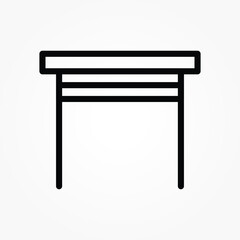 gate icon. Simple filled gate vector icon. On white background.