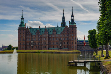 Fototapeta premium Frederiskborg Palace or Castle, Denmark