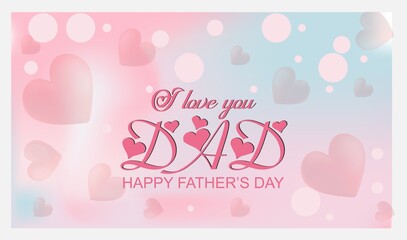 Happy Father's Day Appreciation Vector Text Banner Background for Posters, Flyers, Marketing, Greeting Cards. You are the Best Dad. I love you.