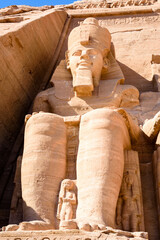 It's Colossus of The Great Temple of Ramesses II, Abu Simbel, Egypt