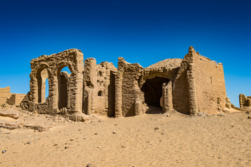 It's Tombs of the Al-Bagawat (El-Bagawat), an ancient Christian cemetery, one of the oldest in the world, Kharga Oasis, Egypt