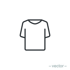 T-shirt icon vector. Linear style sign for mobile concept and web design. T-shirt symbol illustration