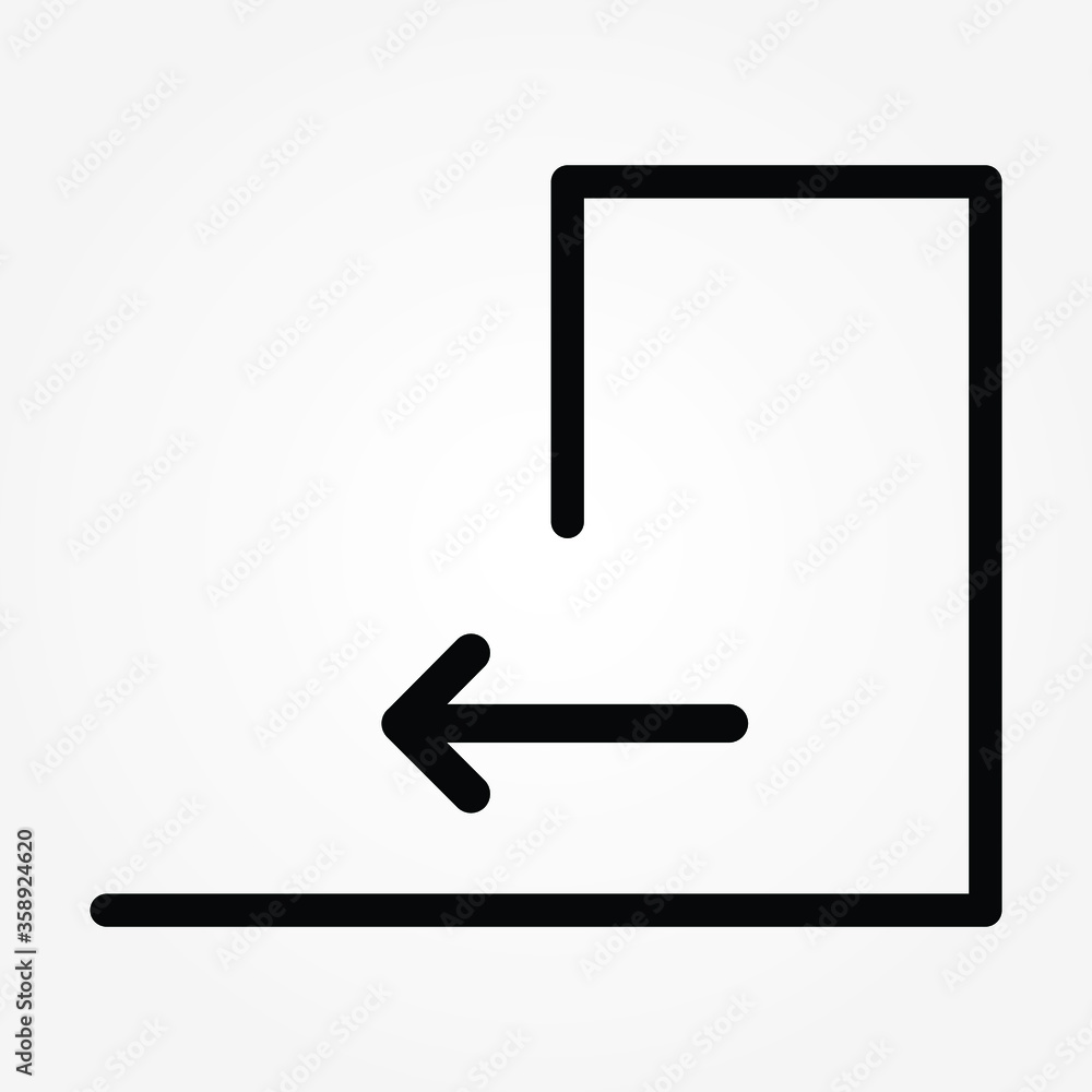 Poster exit icon isolated of flat style.