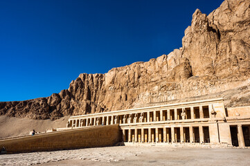 It's Part of the Mortuary temple of the Queen Hatshepsut (Dayr el-Bahari or Dayr el-Bahri), Western...