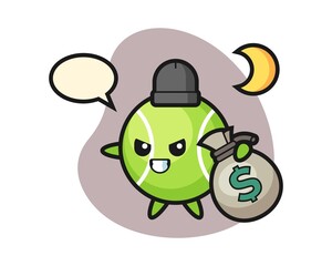 Tennis cartoon stolen the money