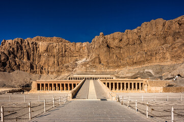 It's Part of the Mortuary temple of the Queen Hatshepsut (Dayr el-Bahari or Dayr el-Bahri), Western...