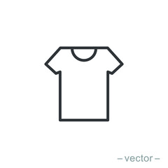 T-shirt icon vector. Linear style sign for mobile concept and web design. T-shirt symbol illustration