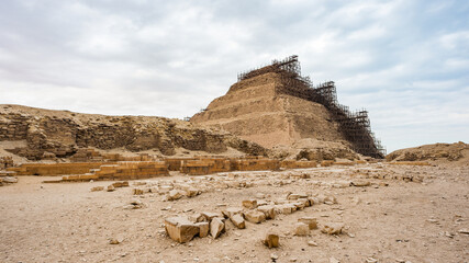 It's Ruins of the Saqqara necropolis, Egypt. UNESCO World Heritage