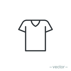 T-shirt icon vector. Linear style sign for mobile concept and web design. T-shirt symbol illustration