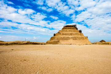 It's Pyramid of Djoser (Stepped pyramid), an archeological remain in the Saqqara necropolis, Egypt....