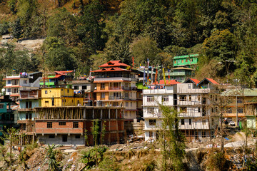 Fototapeta na wymiar Architecture of Darjeeling, the Indian state of West Bengal