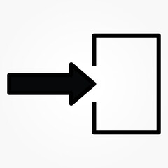 outline exit icon vector illustration