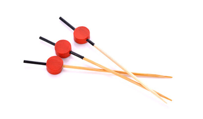 Cocktail tooth picks isolated on white background