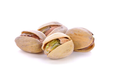 Pistachios In Shell Roasted isolated on white background