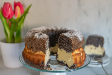 sweet home made poppy seed cheesecake, Gugelhupf