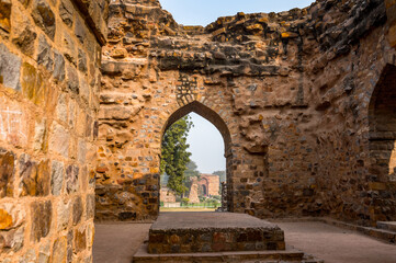 It's Qutb complex (Qutub), an array of monuments and buildings at Mehrauli in Delhi, India. UNESCO World Heritage Site