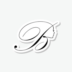 Letter B Design Logo isolated on gray background