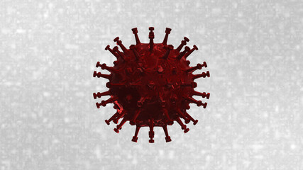 COVID-19　ウイルスの3DCG　感染症