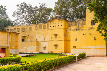 Fototapeta premium It's Part of the Jantar Mantar, Jaipur, Rajasthan, a collection of 19 architectural astronomical instruments completed in 1738. UNESCO World Heritage