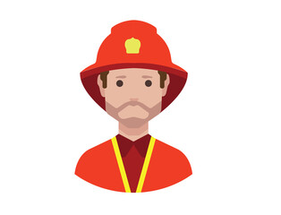 Firefighter avatar character icon vector
