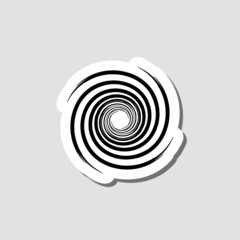 Spiral and swirls logo design elements sticker isolated on gray background