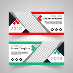 Corporate Business Concept Bannar Design. Web Banner Template.