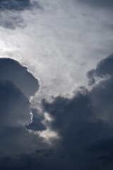 soft focus nimbus cloud and blue sky in the shiny day