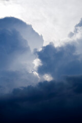 soft focus nimbus cloud and blue sky in the shiny day
