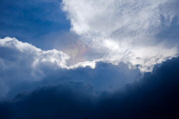 Fototapeta na wymiar soft focus nimbus cloud and blue sky in the shiny day