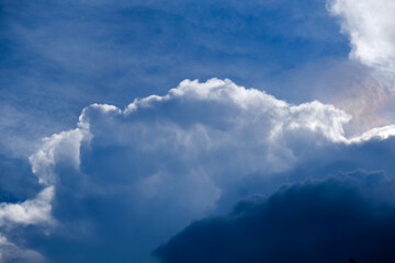 Naklejka na ściany i meble soft focus nimbus cloud and blue sky in the shiny day