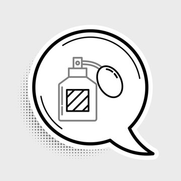 recommend clip art: Line Aftershave icon isolated on grey background. Cologne spray icon. Male perfume bottle. Colorful outline concept. Vector.