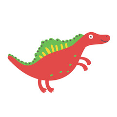 Obraz premium Cute Dinosaur Spinosaurus. Dinosaur Vector Character