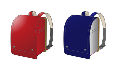 ランドセル（赤青・２点セット）