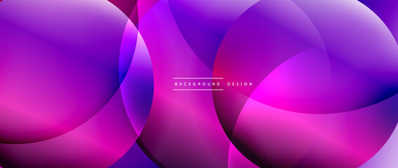 Circle modern geometric abstract background with liquid gradients