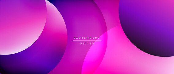 Circle modern geometric abstract background with liquid gradients
