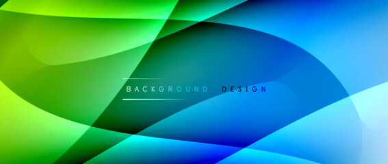 Fototapeta premium Fluid gradient waves with shadow lines and glowing light effect, modern flowing motion abstract background for cover, placards, poster, banner or flyer