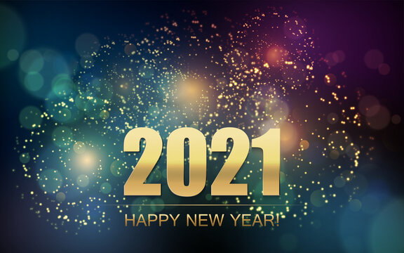 2021 New Year Abstract background with fireworks