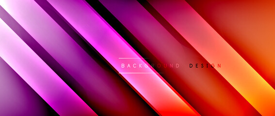 Bright gradient neon lines abstract background