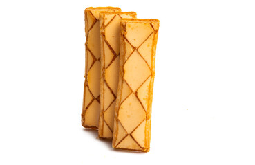 puff pastry cookies isolated