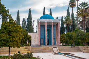 It's Saadi's mausoleum in Shiraz, Iran.