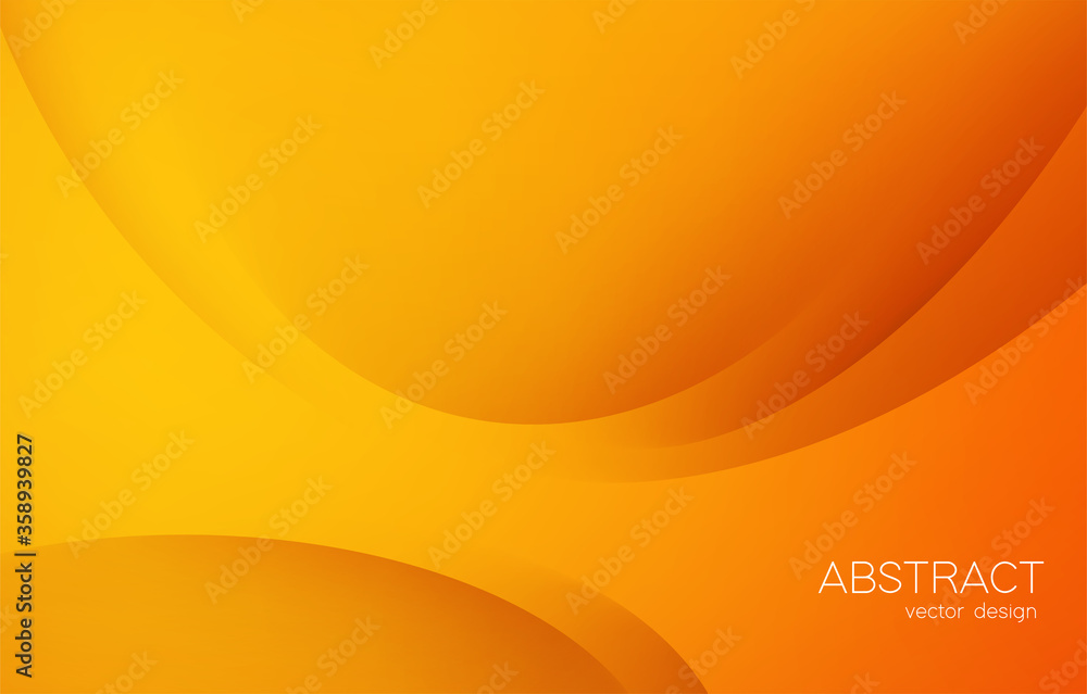 Poster Abstract colorful vector background, orange color banner with smooth line and shadow. Template for design brochure, website, flyer.