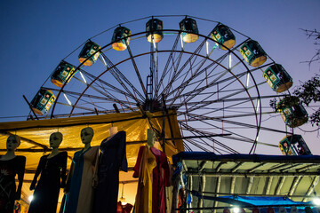 ferris wheel at night