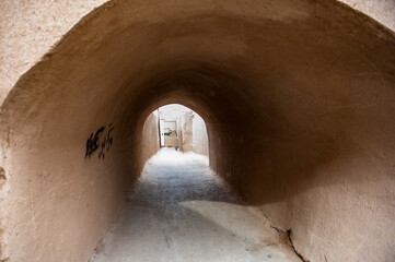 It's Old clay street in Yazd, Iran,Asia