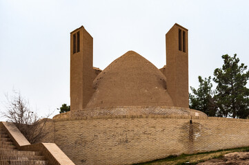 Fototapeta na wymiar It's Ancient huge fridge for cooling air and water in Iran