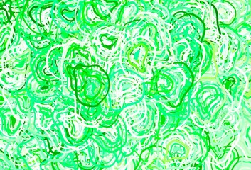 Fototapeta premium Light Green vector backdrop with memphis shapes.