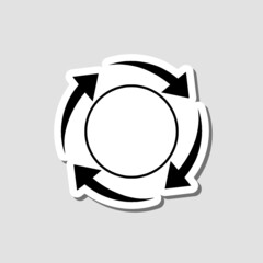 Obraz premium Circular Arrows for infographics isolated on gray background