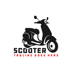 motorcycle scooter vector logo