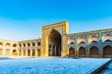 It's Jameh Mosque of Isfahan, Iran. This mosque was found in 771