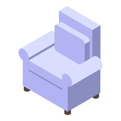Retro armchair icon. Isometric of retro armchair vector icon for web design isolated on white background